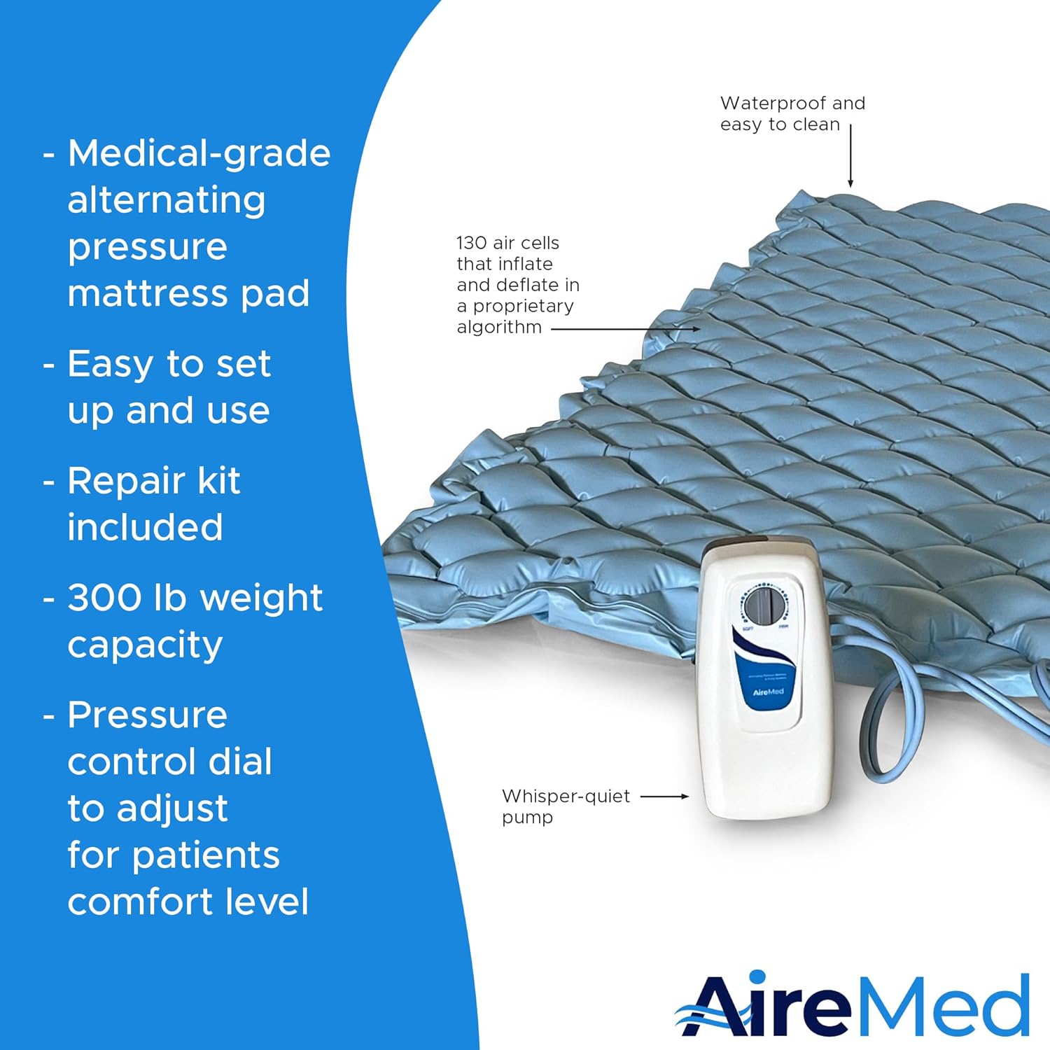 Alternating Air Pressure Mattress Pad with Quiet Electric Pump for Bed Sore Prevention L292