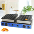 ANQIDI 1600W 25 + 25 Pcs Mini Stainless Steel Waffle Maker Electric Nonstick 1.7" Round Dutch Pancakes Making Machine