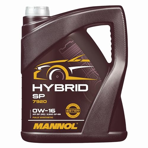 Hybrid SP 0W-16 Motor Oil by MANNOL - 7920 Bi-Synthetic Engine Oil for Modern Gasoline Engines, Car Oil, 1L
