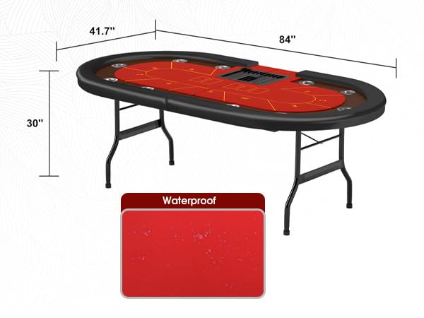 Foldable Blackjack Poker Table with Cup Holders G3690