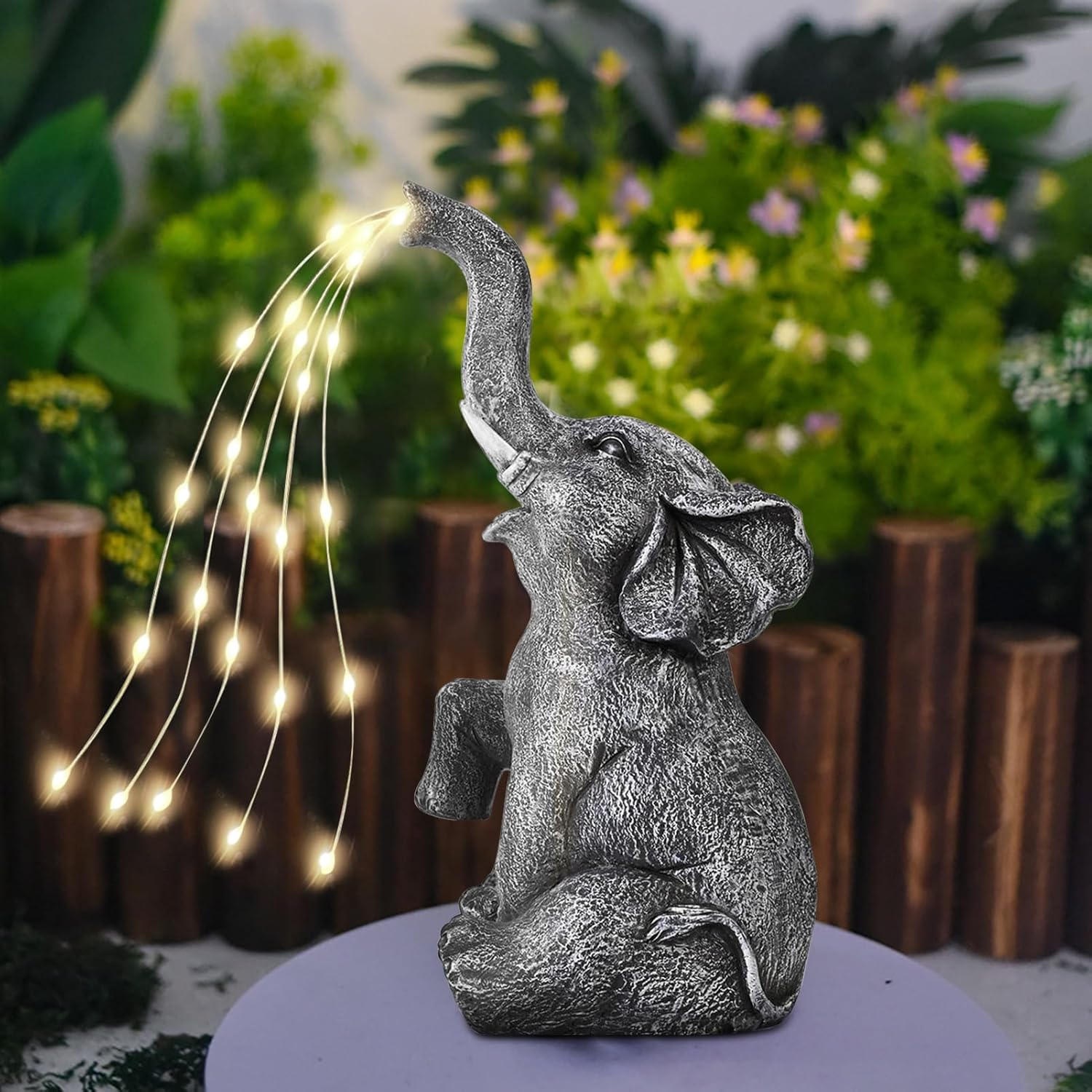 Solar Elephant Garden LED Light Statue P4758