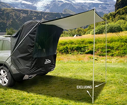 SUV Camping Tent Car Tailgate Shade Awning with Screen Net Waterproof I2915