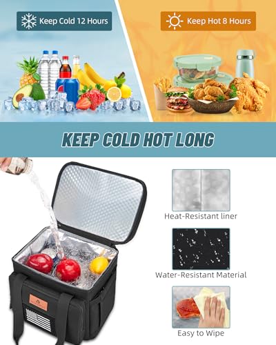 Tactical Expandable Insulated Lunch Bag, Waterproof Cooler for Work and Outdoor, 15L K52184