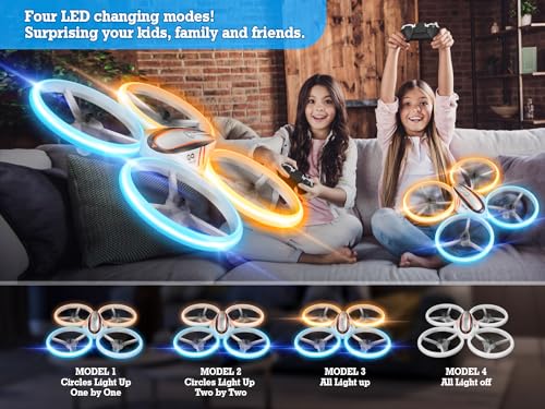 RC Drone with 720P HD FPV Camera for Kids with LED Light and Remote Control Q603