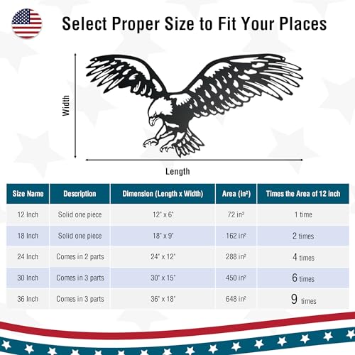 Metal Wall Art, Black Wall Decor, Patriotic Decoration, 30 Inch Q3080