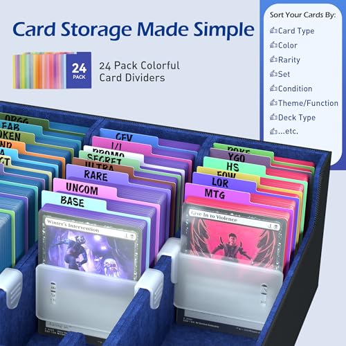 Trading Card Storage Box with 50 Sleeves and 24 Dividers G3044