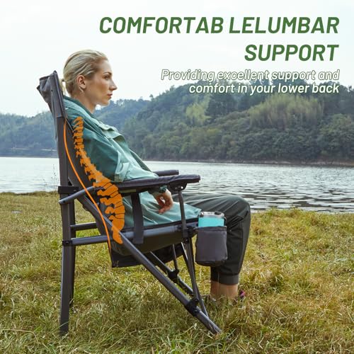 Oversized Folding Camping Chair High Back Heavy Duty for Adults with Cup Holder K6105