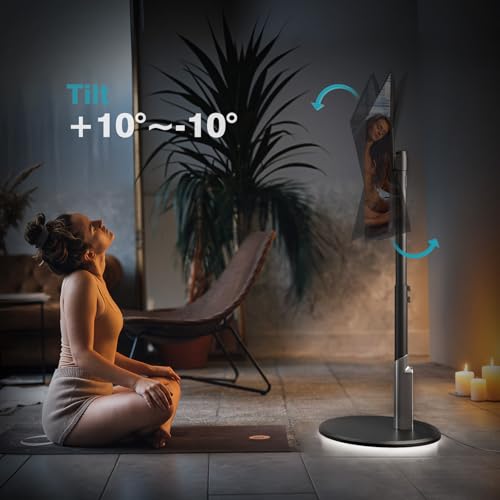 Mobile TV Stand with Power Outlet, Rolling Cart for 27-65 Inch Monitors, Height Adjustable H3227