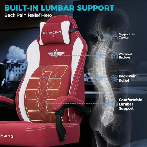 Big and Tall Gaming Chair with Breathable Fabric and Lumbar Support U62154
