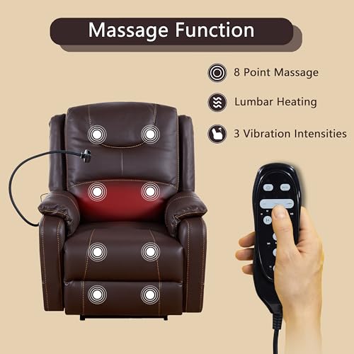 Zero Gravity Electric Recliner with Heat and Massage, Phone Holder, USB Port T74234