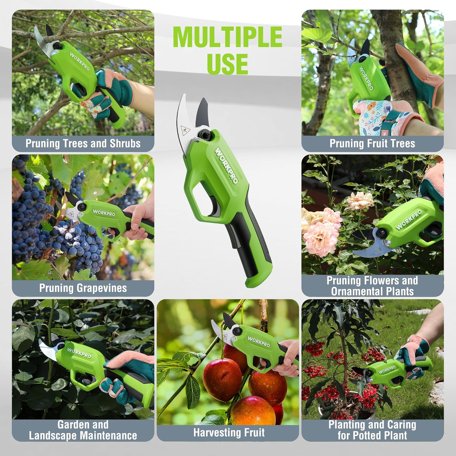 Electric Pruning Shears, Cordless Tree Pruner with Rechargeable Battery L638