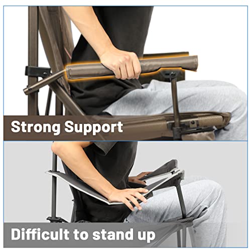 Oversized Folding Camping Chair High Back Heavy Duty for Adults with Cup Holder K6105