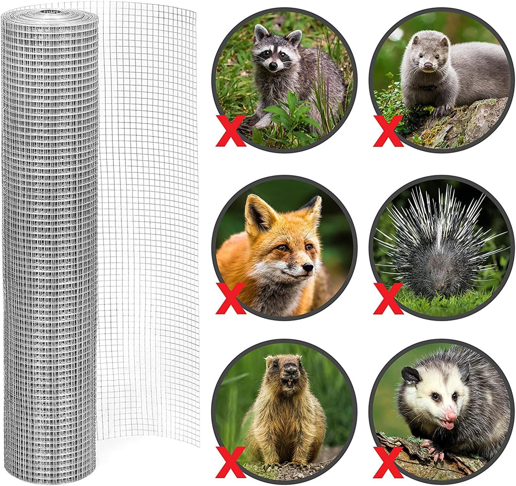 1/2 inch Galvanized Hardware Cloth 24 x 100 ft 19 Gauge Welded Wire Mesh E1729