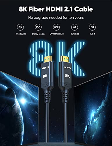 HDMI Cable 20FT, 8K Ultra High Speed 2.1, 48Gbps, CL3 Rated O8700