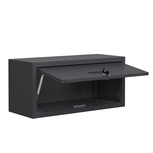 Wall Cabinet with 2 Doors, Lockable, Adjustable Shelves, Heavy Duty Steel J4545
