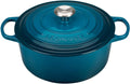 Le Creuset Enameled Cast Iron Signature Round Dutch Oven, 5.5 qt., Deep Teal