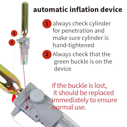 Automatic Inflatable Life Jacket for Adults, Low Profile, 330 lbs E6850