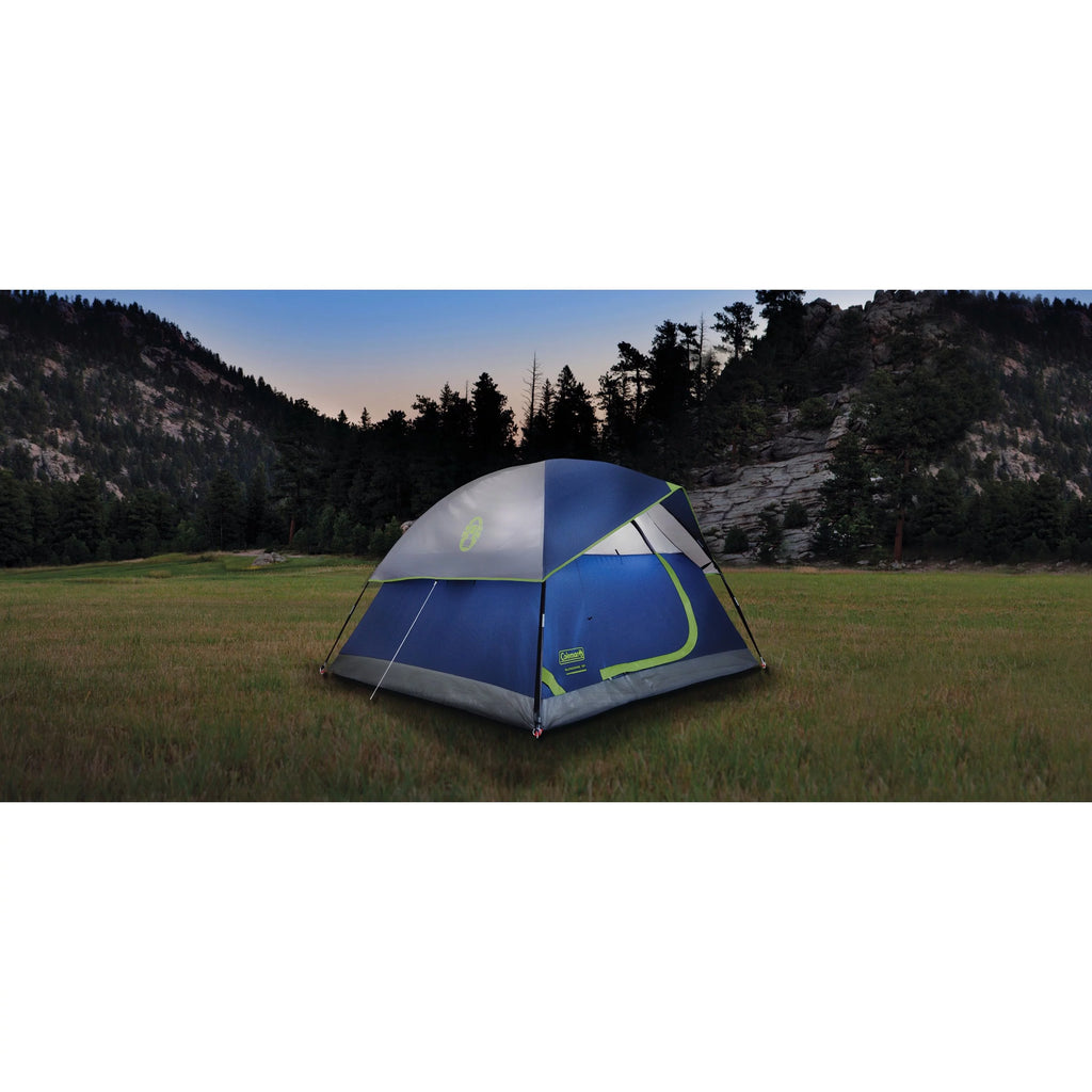 4-Person Camping Tent, 1 Room, Blue G533434