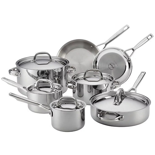 Anolon 30822 Tri-Ply Stainless 12-Piece Cookware Set