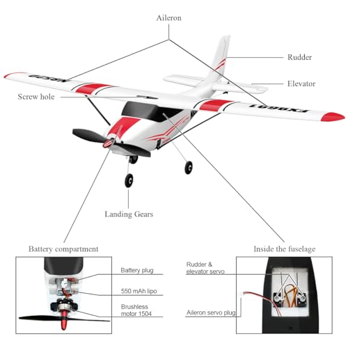 RC Airplane Ready to Fly, 2.4GHz Remote Control Glider for Kids W3947