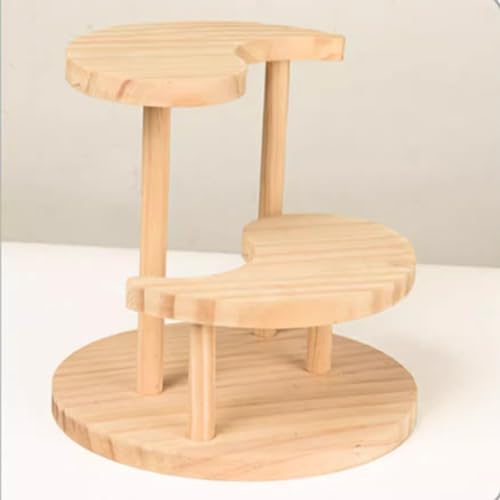 Wooden Plant Stand, 2-Tier Indoor Ladder Shelf for Desk and Balcony O313617