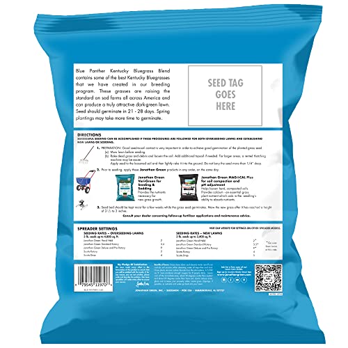 Blue Panther Kentucky Bluegrass Grass Seed - Cool Season Lawn Seed (25 lb) E69675