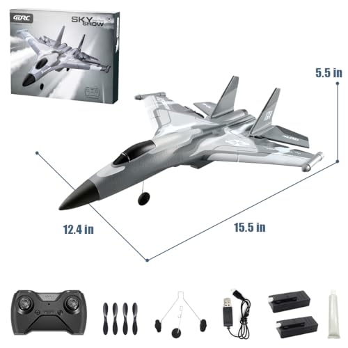F-22 Stealth Raptor Remote Control Airplane, 3 Channel Stunt Fighter for Beginners J844540