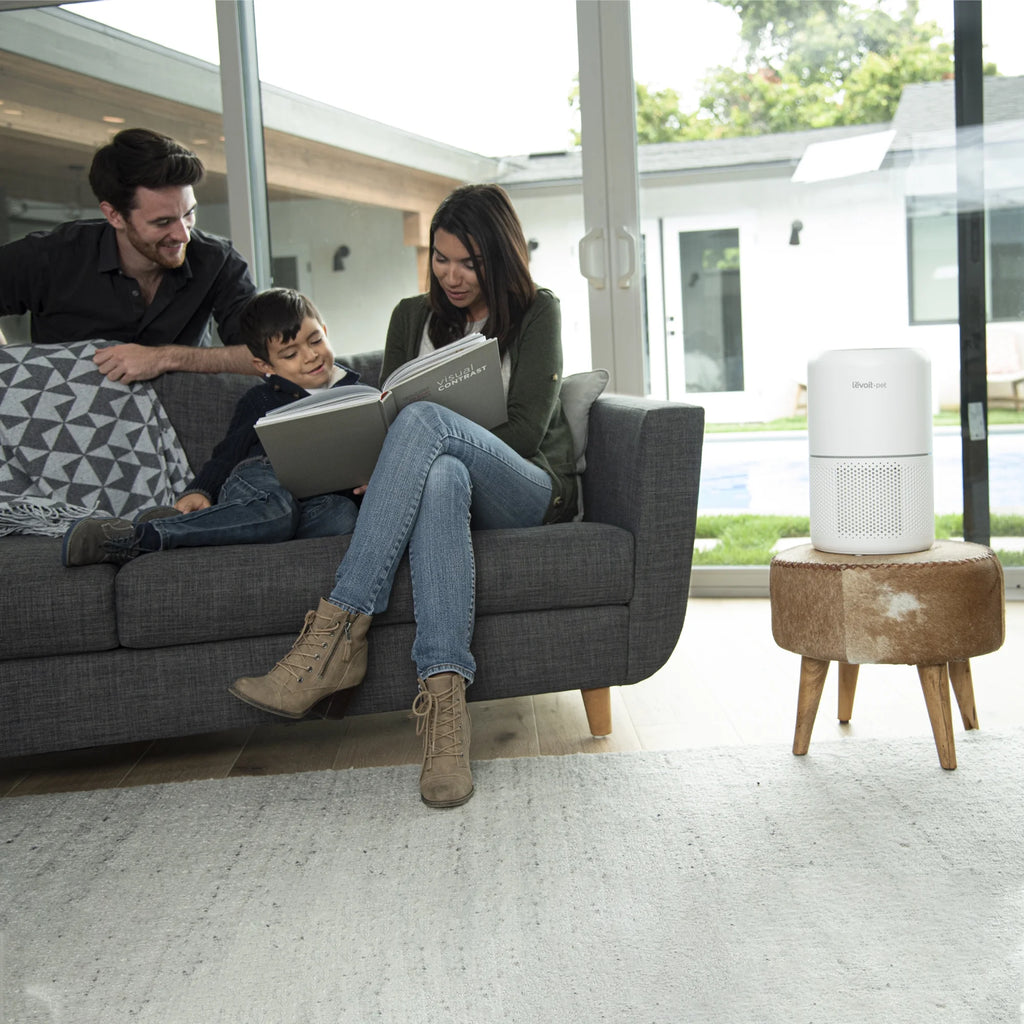 White Air Purifier with HEPA Filters for Large Rooms D2362