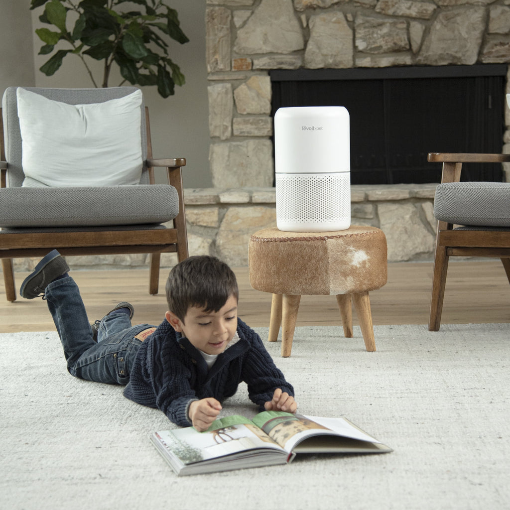 White Air Purifier with HEPA Filters for Large Rooms D2362