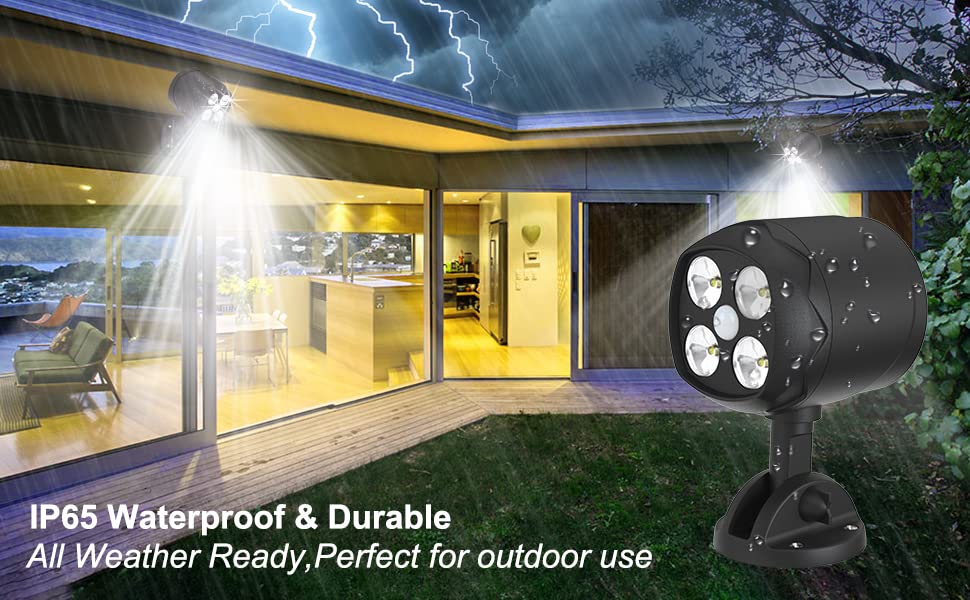 Motion Sensor Outdoor Lights, Battery Powered Waterproof LED Spotlight, 6000K Security Light for Garage and Yard, 2 Pack G210