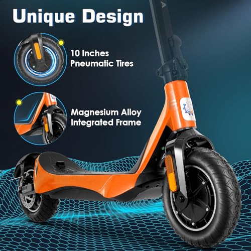 Electric Scooter for Adults, 850W Motor, 30 Miles Range, Folding with Wide Pneumatic Wheel L7670