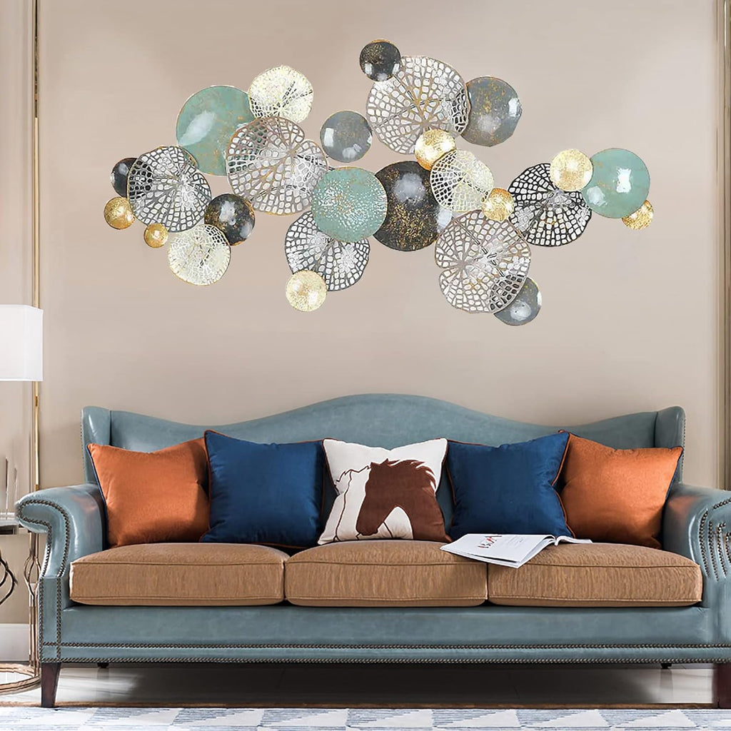 3D Metal Wall Art Décor, Retro Abstract Openwork Wall Sculptures for Living Room W812591