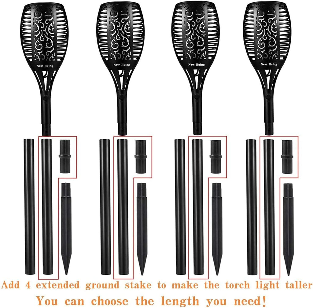 Solar Torch Lights Outdoor, 43 inch, Waterproof Garden Pathway Light with Flickering Flames X26801