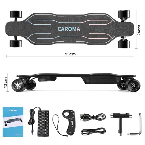 Electric Skateboard with Remote, 1200W Motor, 28 Miles Range T796