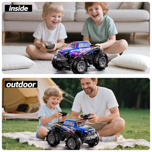 Amphibious RC Truck with Spray & Light for Kids Y851