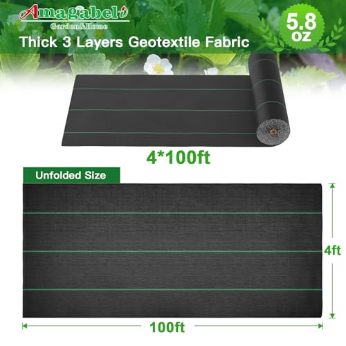 Weed Barrier Landscape Fabric Ground Cover 4ft x 100ft W2274