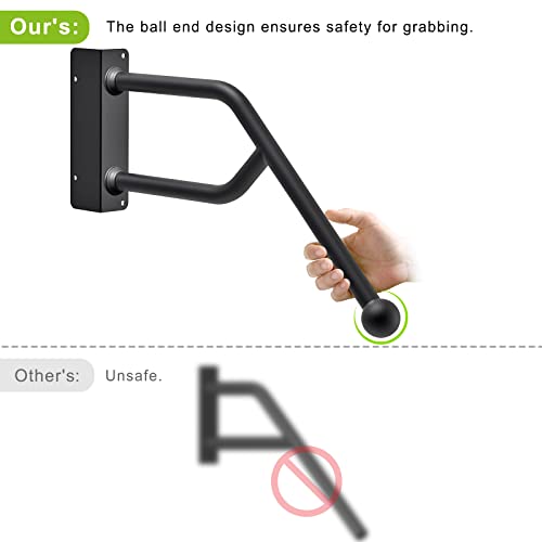 Heavy Duty Handrail for 1-3 Steps, Safety Grab Bar for Elderly, 28" Long I9509