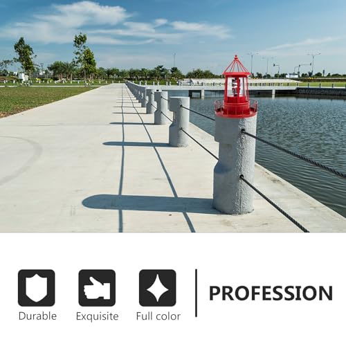 Solar Powered Rotating Lighthouse Lamp for Outdoor Garden Decor X9019