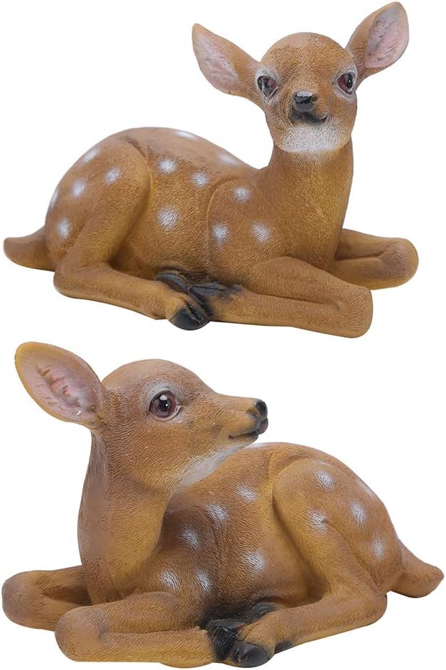 Sika Deer Model, Garden Sculpture Sika Deer Statue Garden Art Outdoor for Fall Winter Garden Decor for Patiz Lawn Yard Housewarming Christmas Thanksgiving