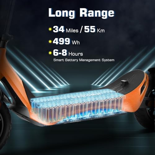 Electric Scooter for Adults, 850W Motor, 30 Miles Range, Folding with Wide Pneumatic Wheel L7670