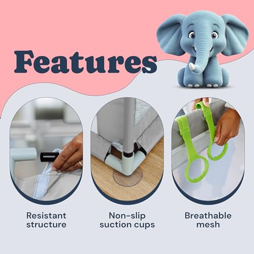 Extra Large Playpen for Babies and Toddlers, Tear-Resistant Indoor & Outdoor Play Yard with Gate, Grey D5532