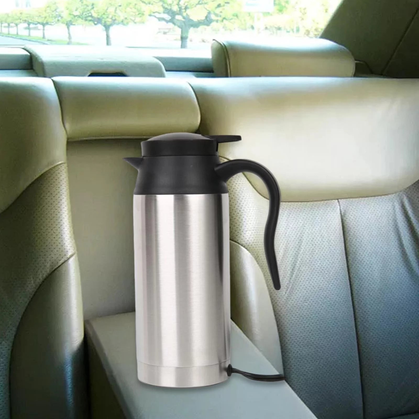 Car Kettle Stainless Steel Heated Mug for Travel Camping X3583