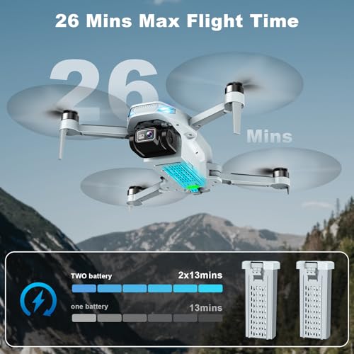 Foldable 2K HD FPV Drone with Brushless Motor for Kids and Beginners T556811