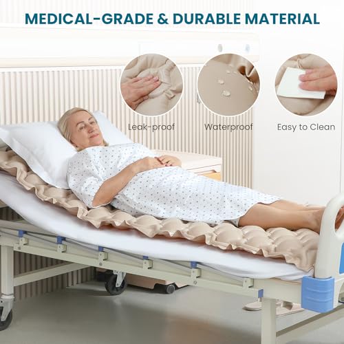 Alternating Air Pressure Mattress Topper with Quiet Pump, Waterproof Bed Sore Prevention Pad B93997