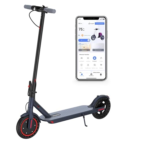 Electric Scooter Adults, Powerful 350W E-Scooter, Max 19 Mph & 15-19 Miles Range Scooters, Folding Scooters with 8.5" Solid Tires, Commuting Scooter Kick Scooter with APP Control