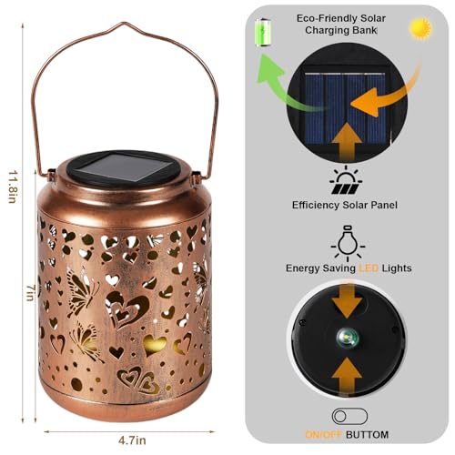 Solar Lanterns Outdoor Turtle Garden Decor Waterproof Hanging Light L4405
