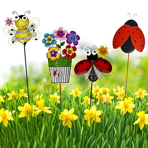 Blue Butterfly Metal Garden Stake Y6575
