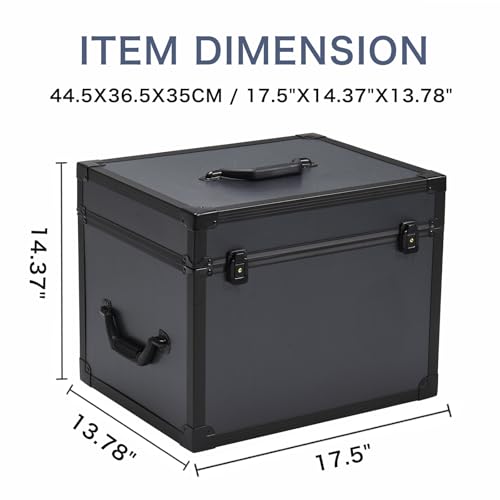 Vinyl Record Storage Case Box Holds 100 Records with Lid and Handles Z118