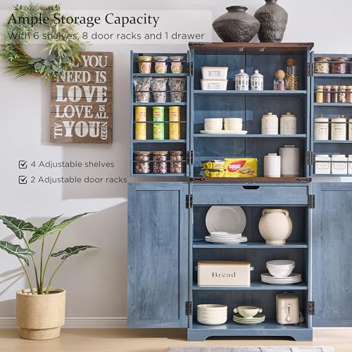 Farmhouse Storage Cabinet with Barn Doors and Adjustable Shelves X3170