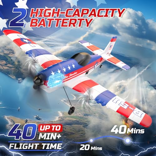 RC Plane 3 Channel Remote Control Airplane Fighter Toy with 2 Batteries Y20067